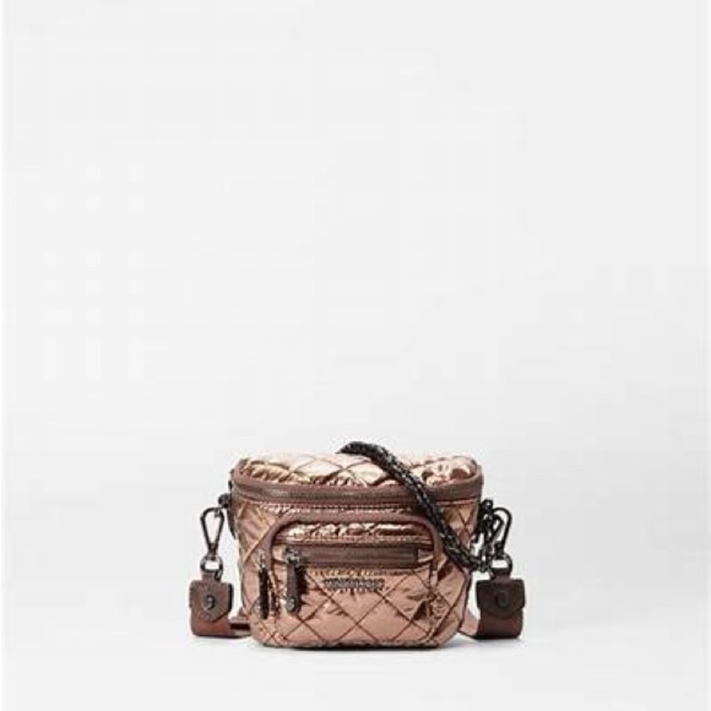 MZ Wallace Quilted Metallic Mini Crosby Crossbody Bag